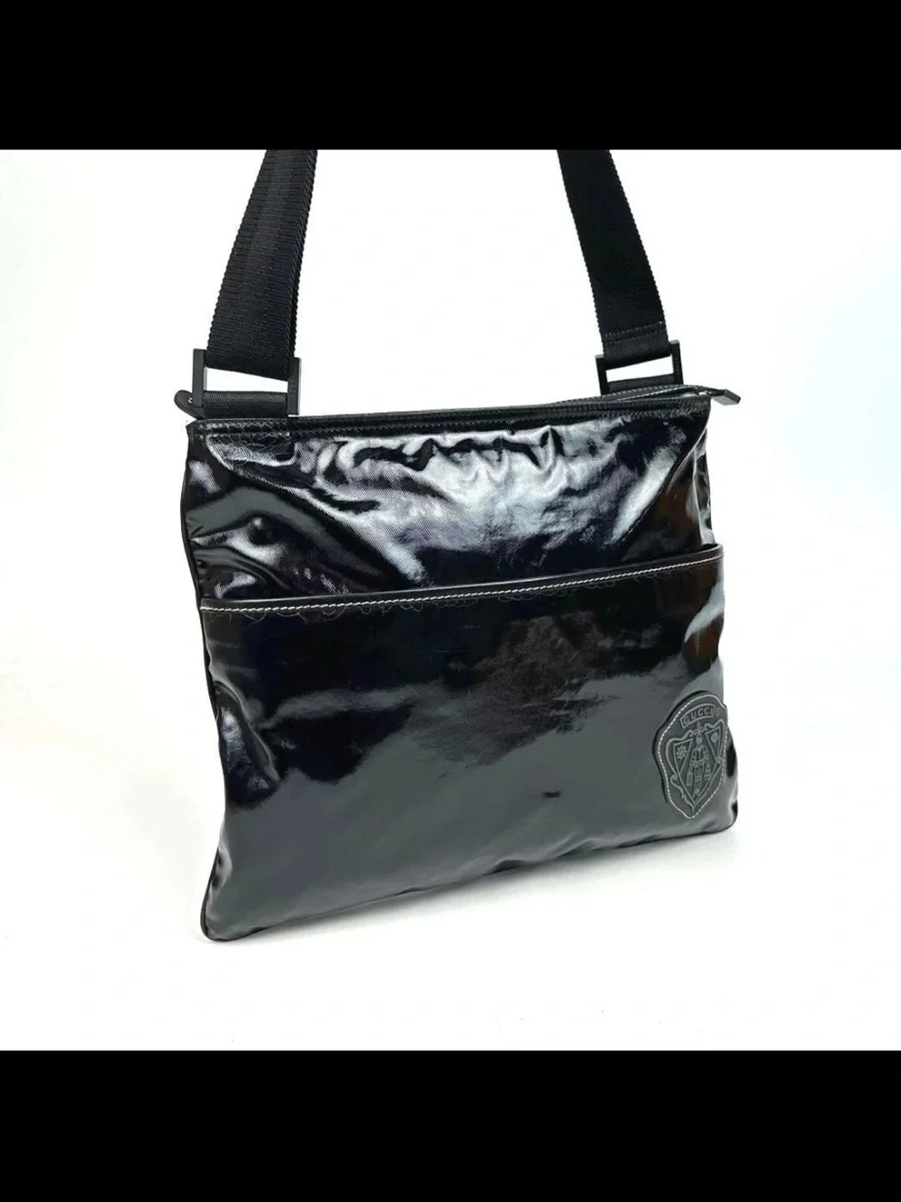 Gucci Black Patent Leather Crossbody Bag